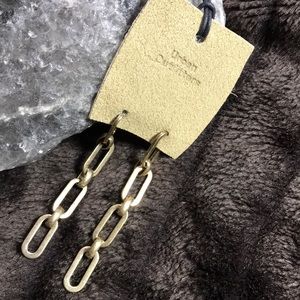 Urban Outfitters Brass Link Earrings